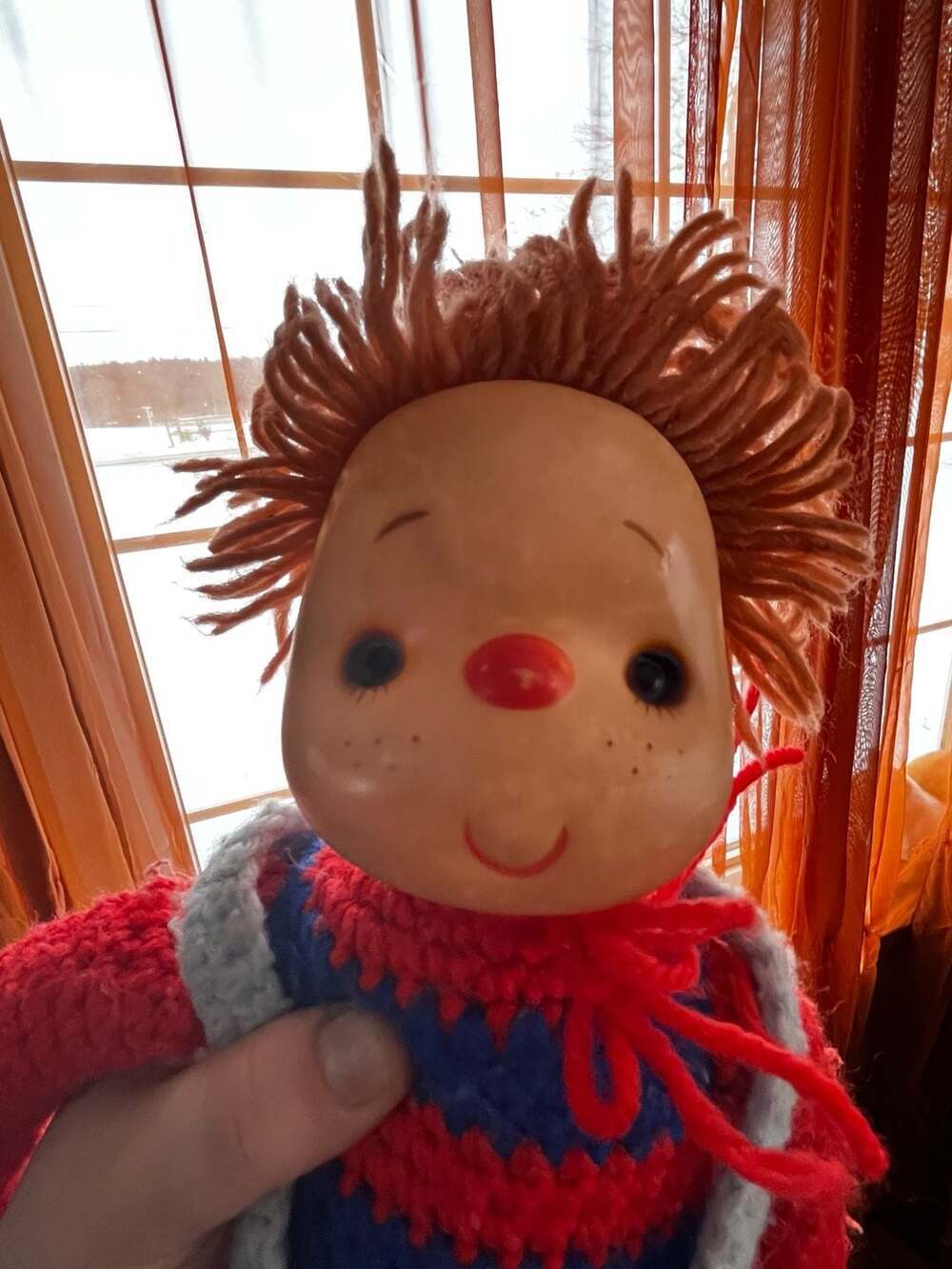 Vintage Handcrafted Raggedy Andy Crocheted Doll with Vinyl Face - Hong Kong - Picture 3 of 5
